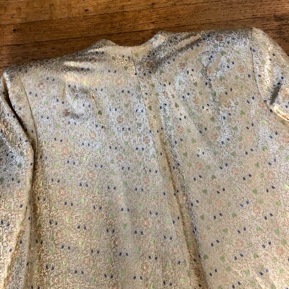 VINTAGE GOLD BROCADE SWING STYLE JACKET - Picture 7 of 10